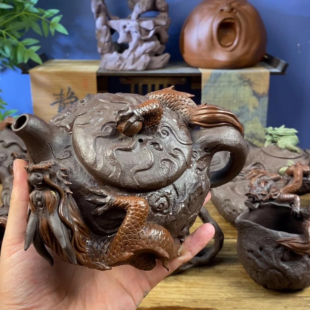 岭***塞茶壶紫砂紫砂 龙将军