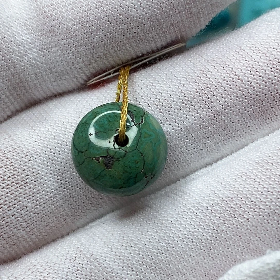 绿松石未镶嵌天然原矿地大质检抖音基地顺丰发货