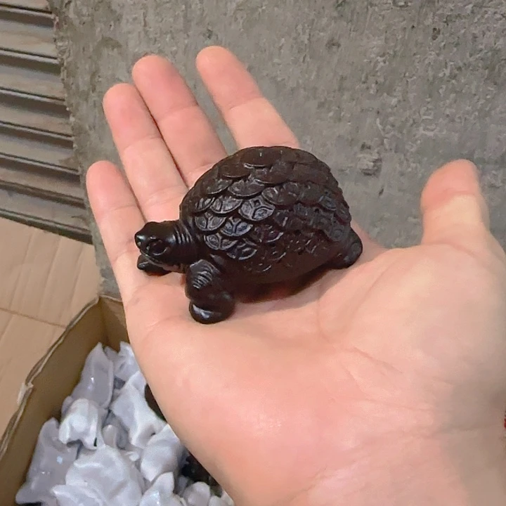 木黑檀木7金钱龟一只