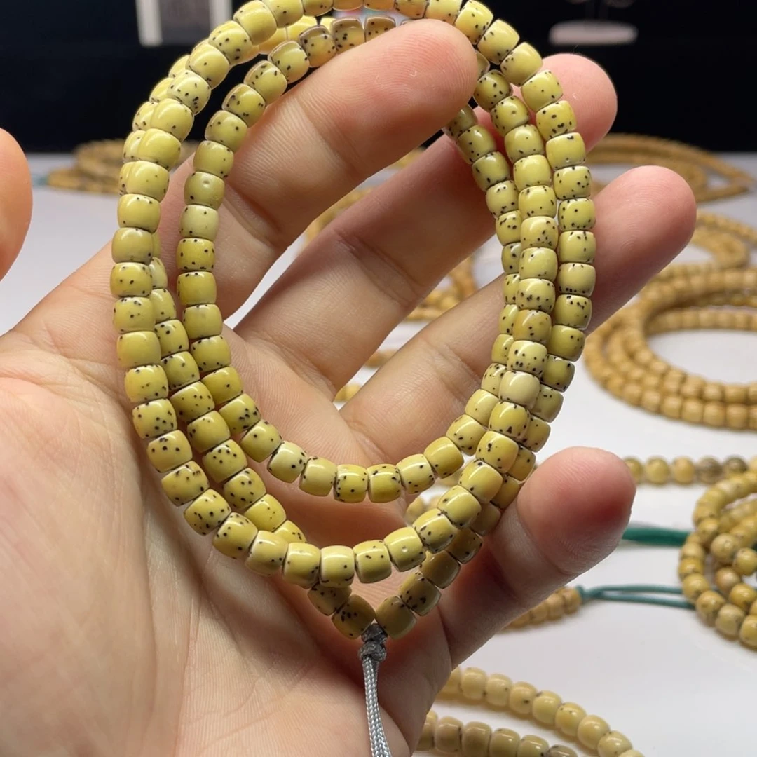 星月菩提手串65骨瓷白108