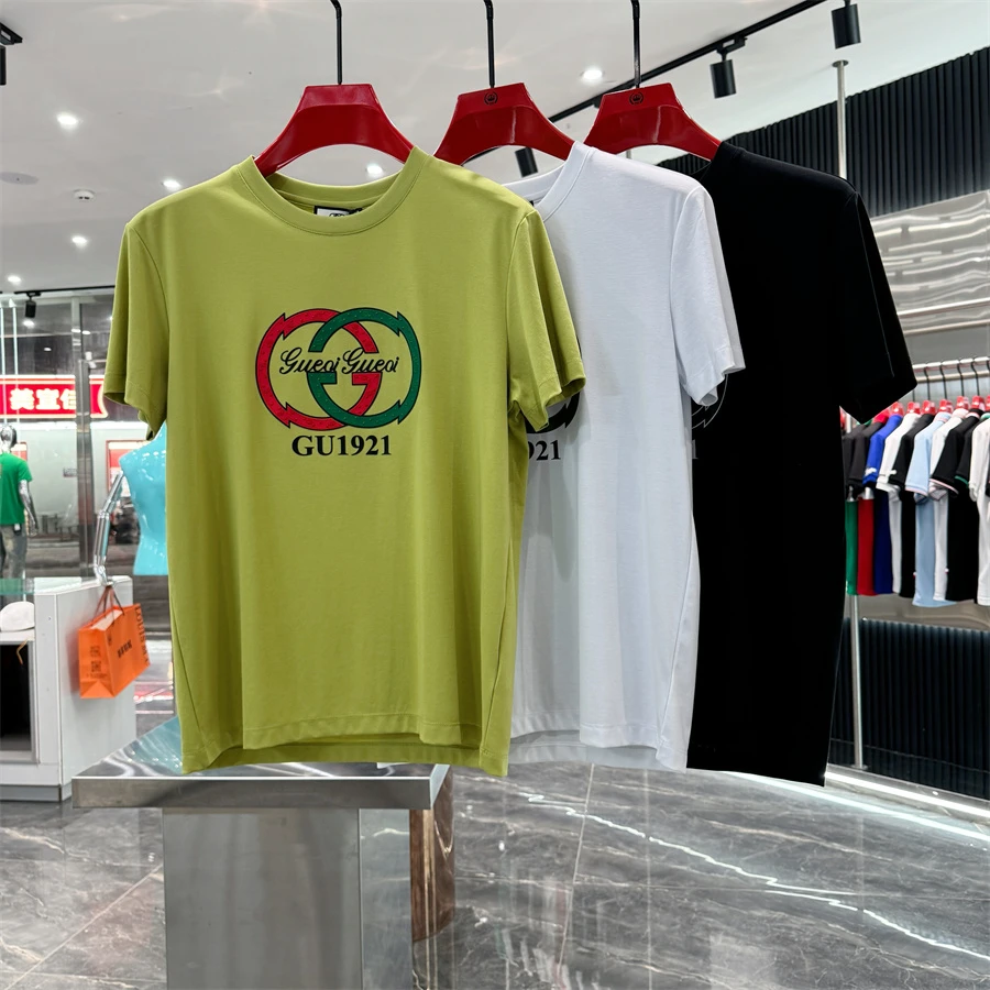 【路易铭城】短袖夏季圆领青年免烫薄款T恤设计师百搭男士修身时尚