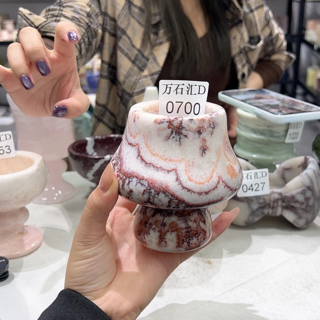 石材0700红龙玉蘑菇