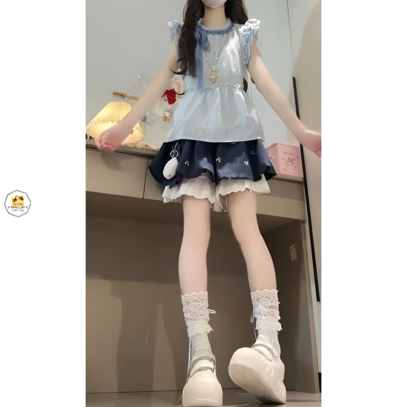 夏季薄款甜美学院风jk学生洋气日系软妹萝莉纯欲辣妹吊带青春裙子