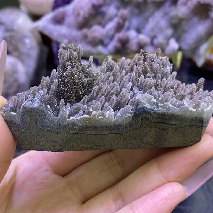 未镶嵌珠宝半成品紫晶红绿森林摆件