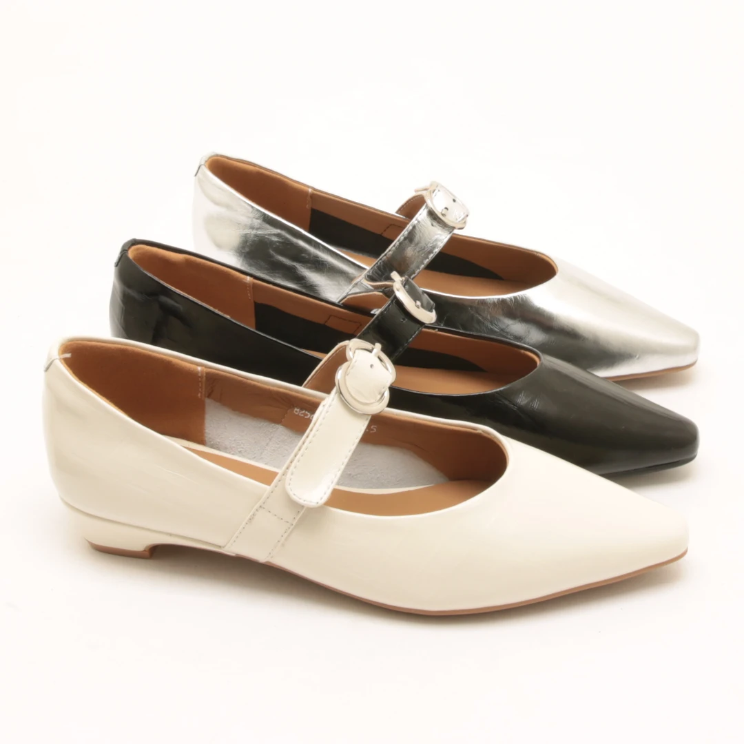 6287春季新款法式小圆头玛丽珍鞋女浅口松紧一字带低跟单鞋