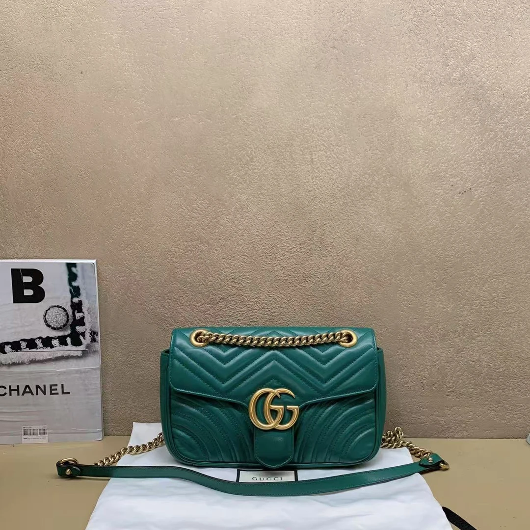 99新 GUCCI/古驰 壹臻/绿色马蒙26 46430139