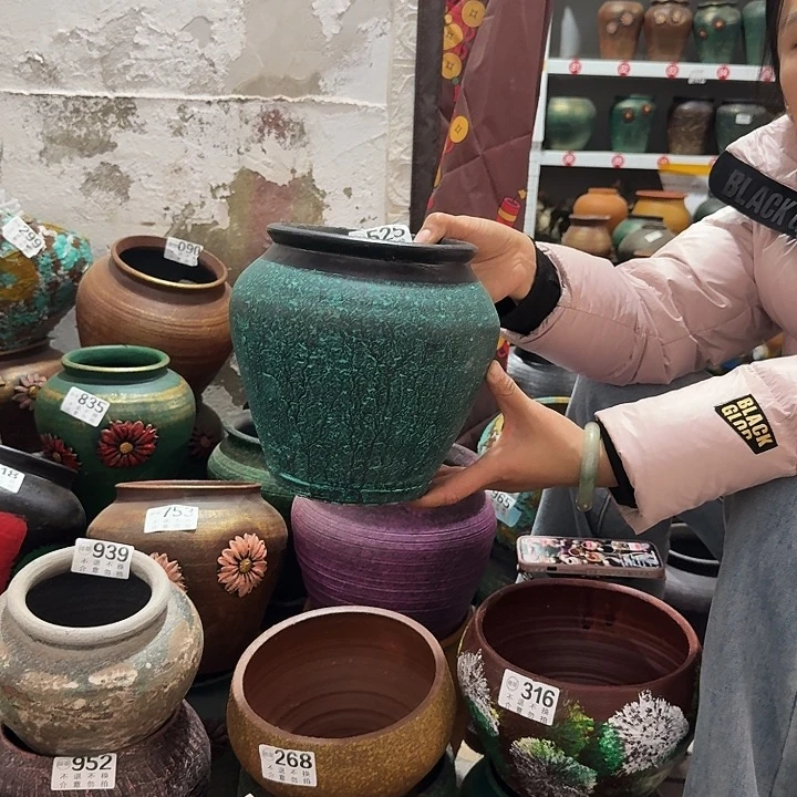 绿色坛子525高度20口径15