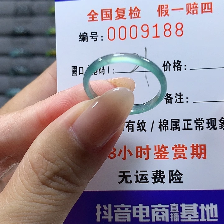 翡翠未镶嵌戒圈9188