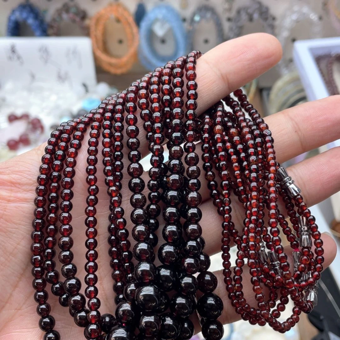 烟晶未镶嵌手链石榴石塔链