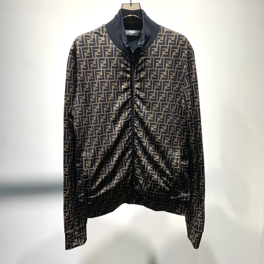 未使用 FENDI/芬迪 新款双F满印夹克外套/XL码/Y5209