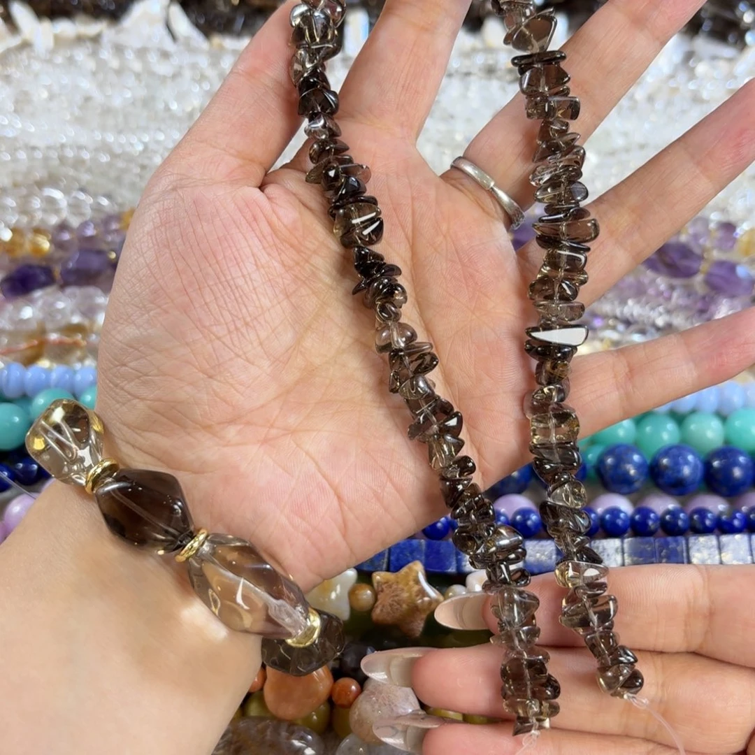 玛瑙/玉髓未镶嵌珠宝半成品茶晶碎碎