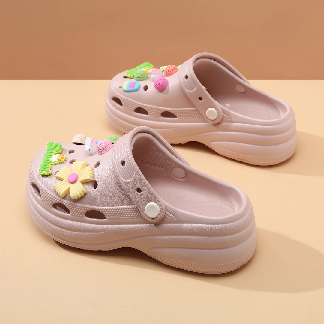 女款厚底防滑透气包头拖洞洞鞋夏季2025新款外穿时尚网红沙滩凉鞋