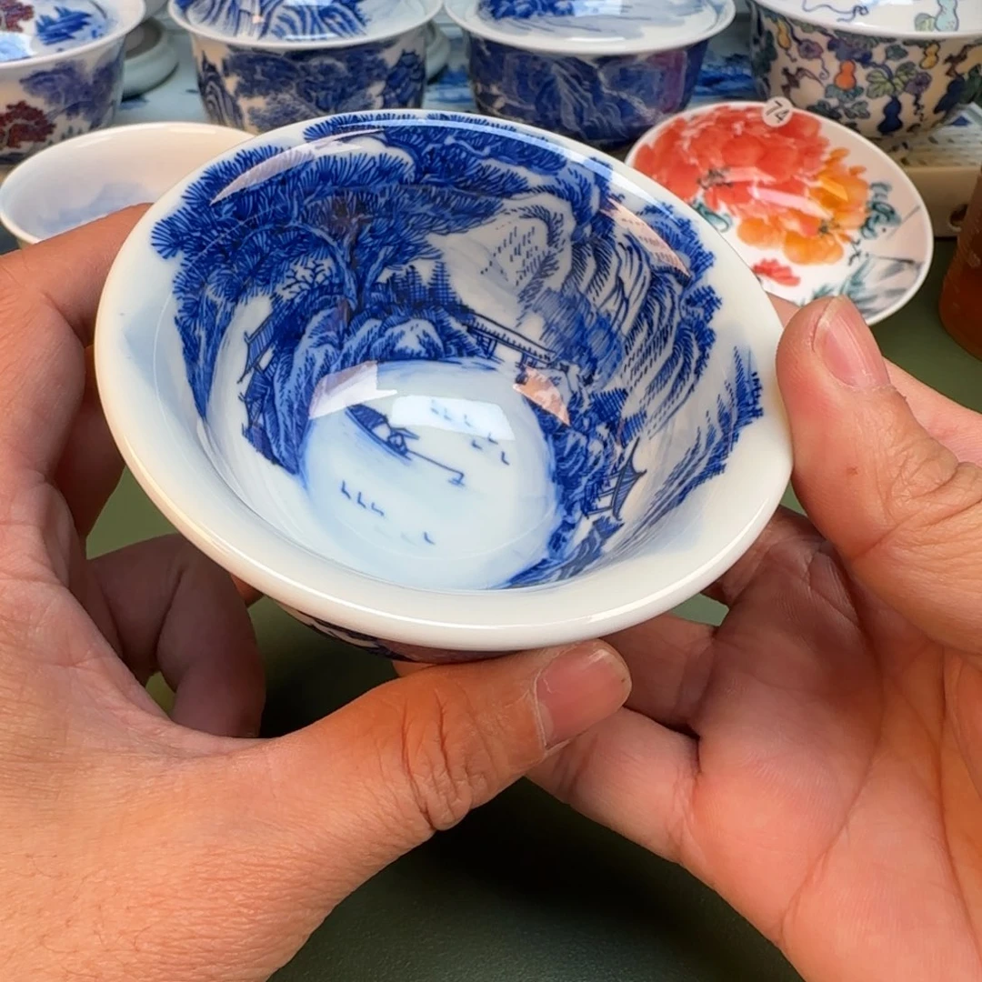 纯手工纯手绘茶具石头83