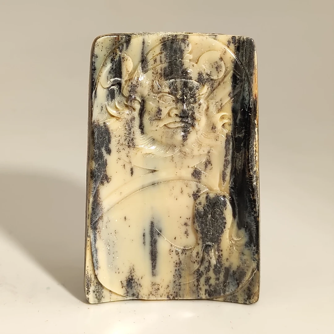 猛犸牙雕水墨钟馗吊坠60*40*8mm假一罚四X771