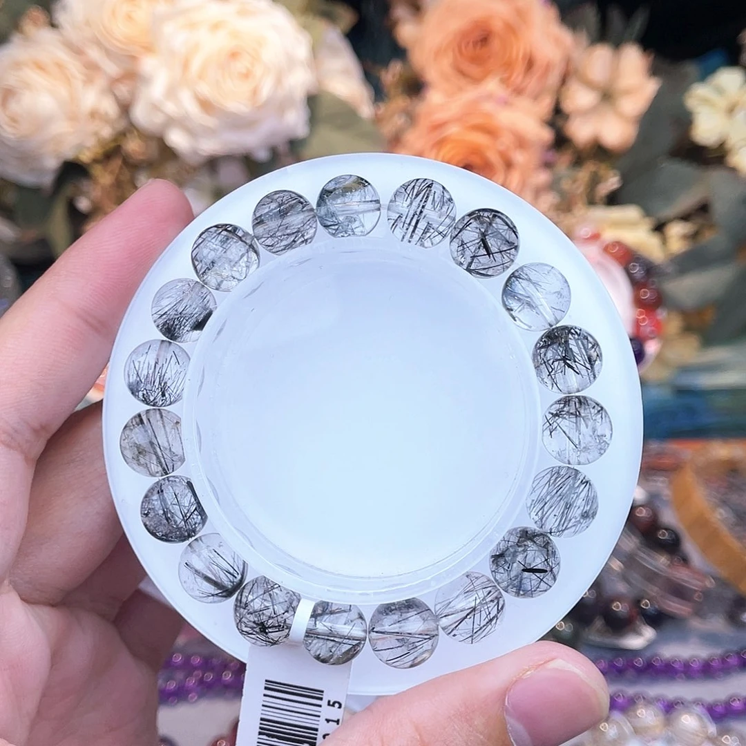 手链发晶未镶嵌黑发晶9m