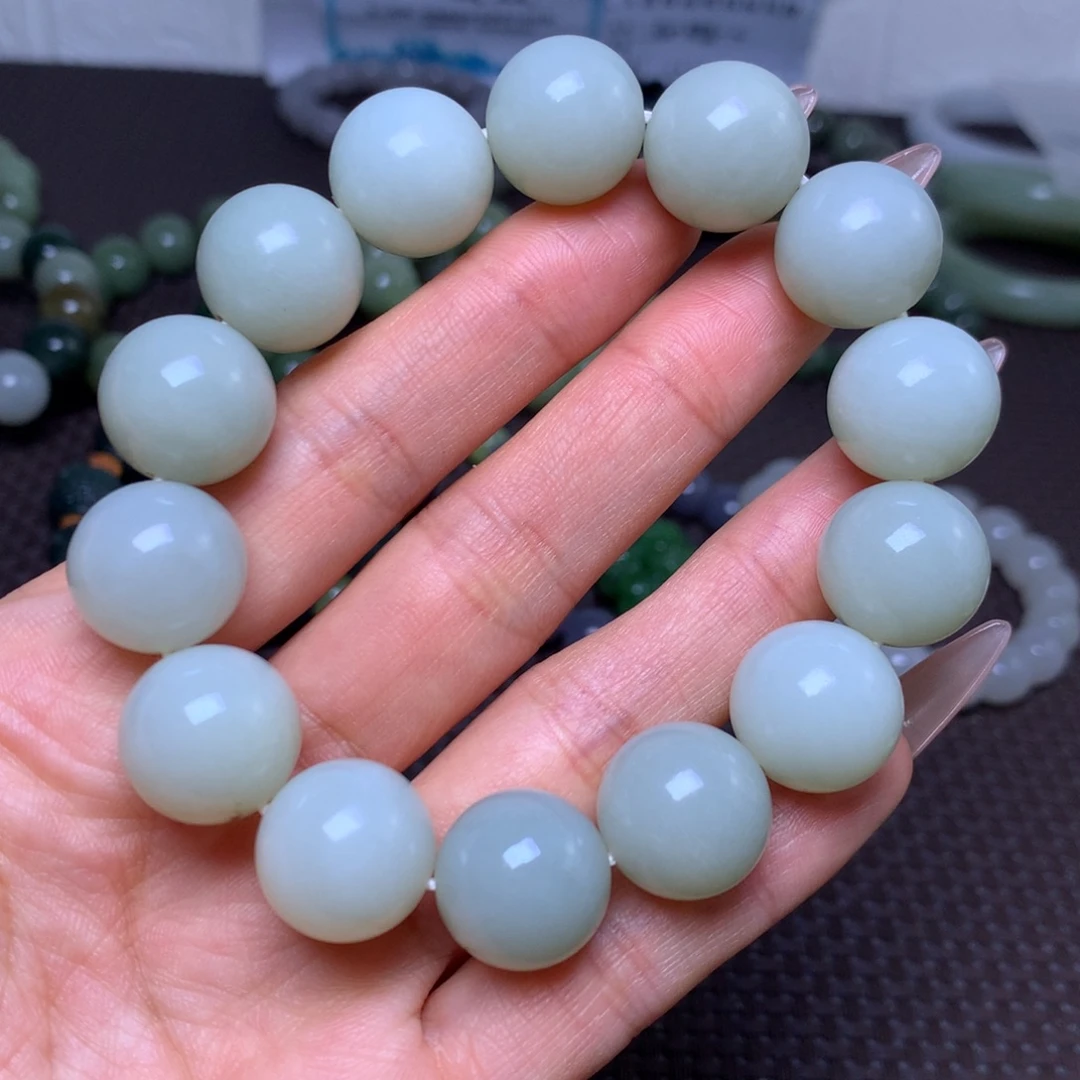 和田玉未镶嵌手串卡16