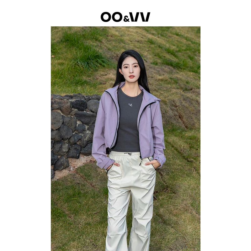 OO&VV【绯霞跃影】2025春季新款时尚运动短款版型冲锋衣工装外套