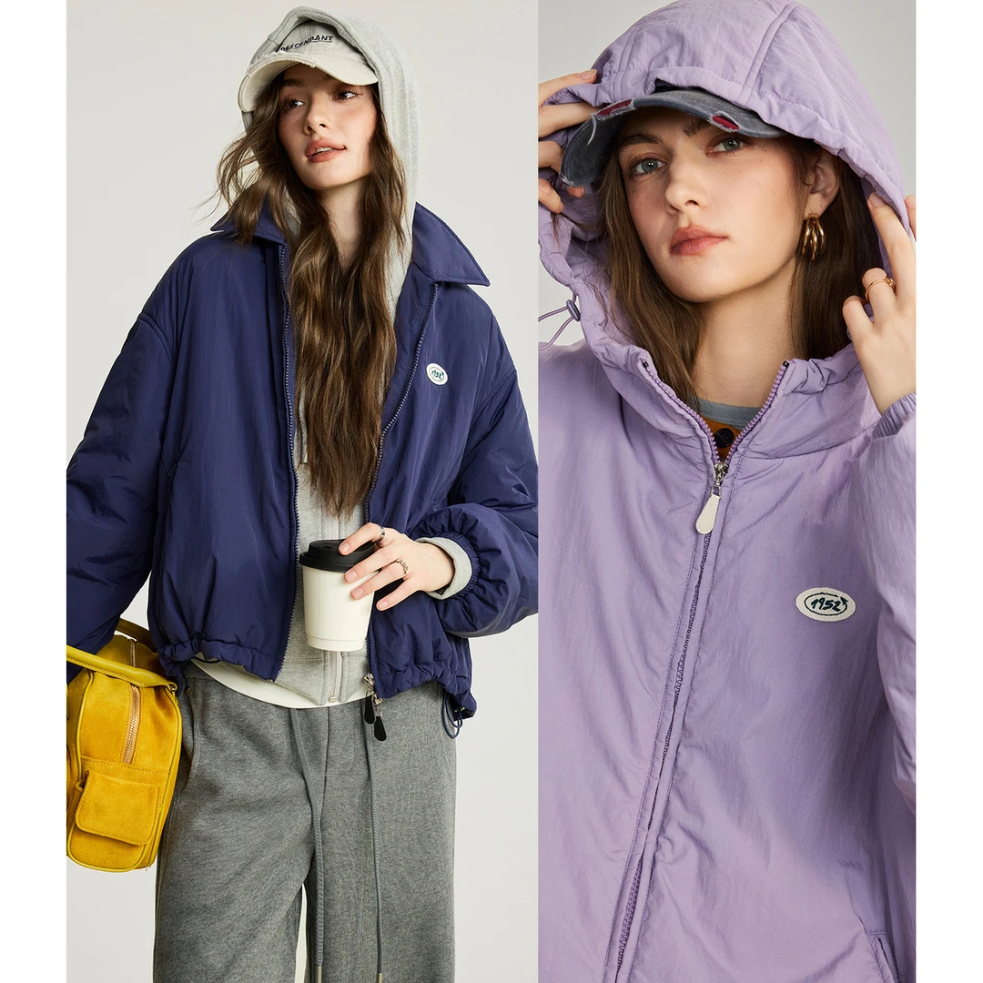 【都市轻量棉服】高密褶皱肌理料女装短外套FY1WT0537-A