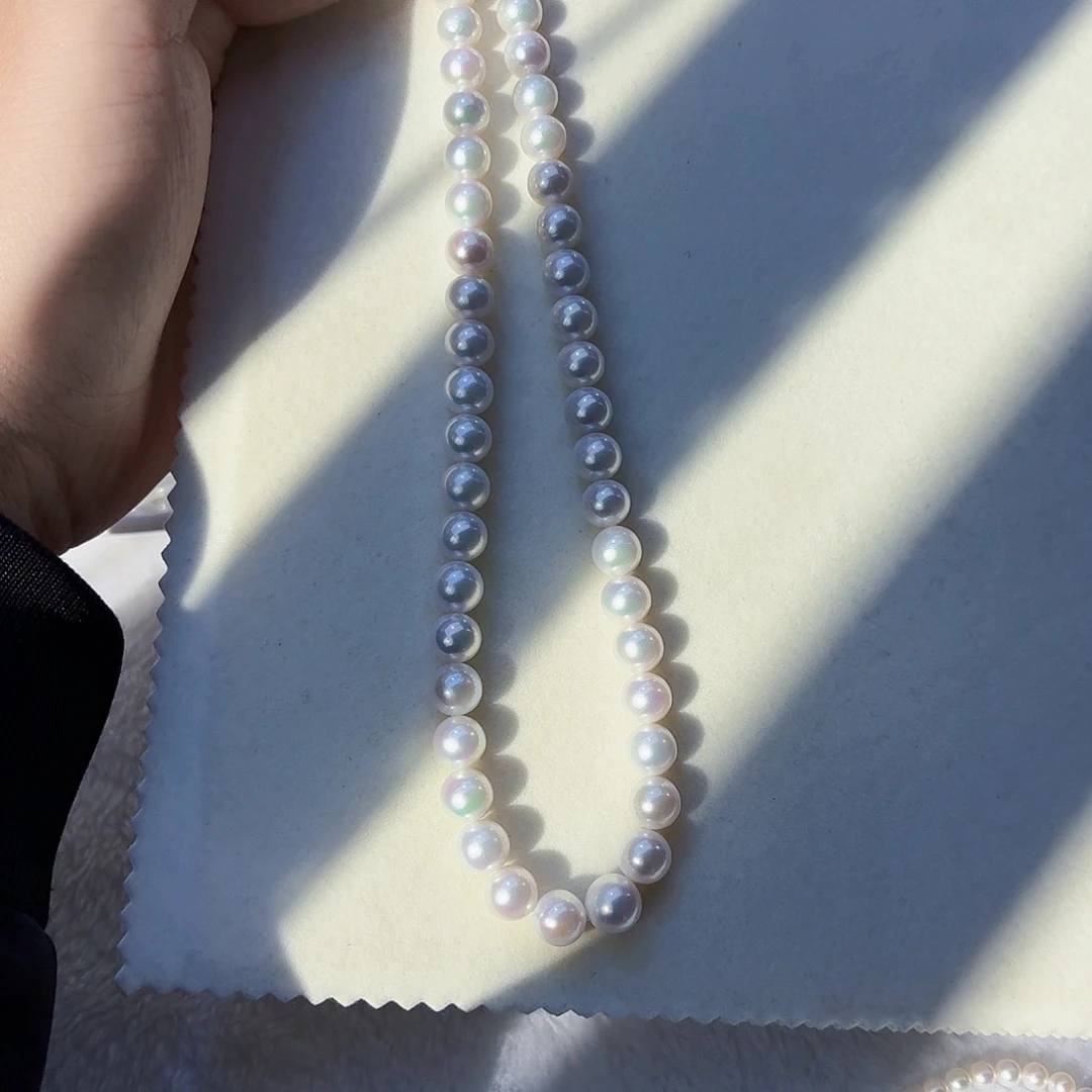 猫***了淡水珍珠银S925镶嵌颈饰