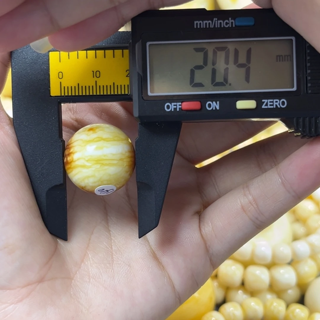 琥珀未镶嵌手串单珠圆珠