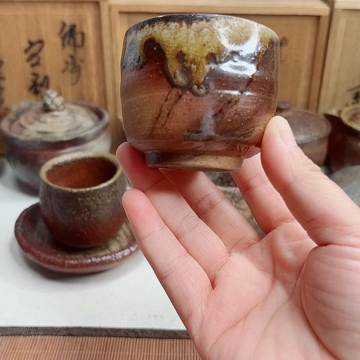 备前烧，失部笃郎主人杯，