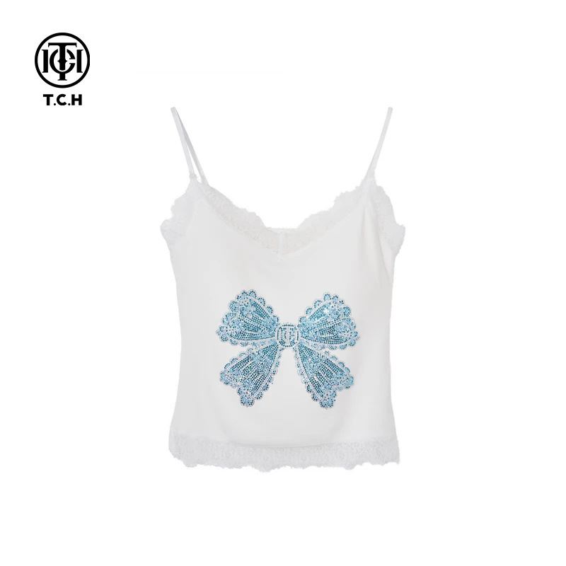 TCH私服烫钻工艺新款时尚休闲百搭舒适吊带女T75A14E5027轻奢tch