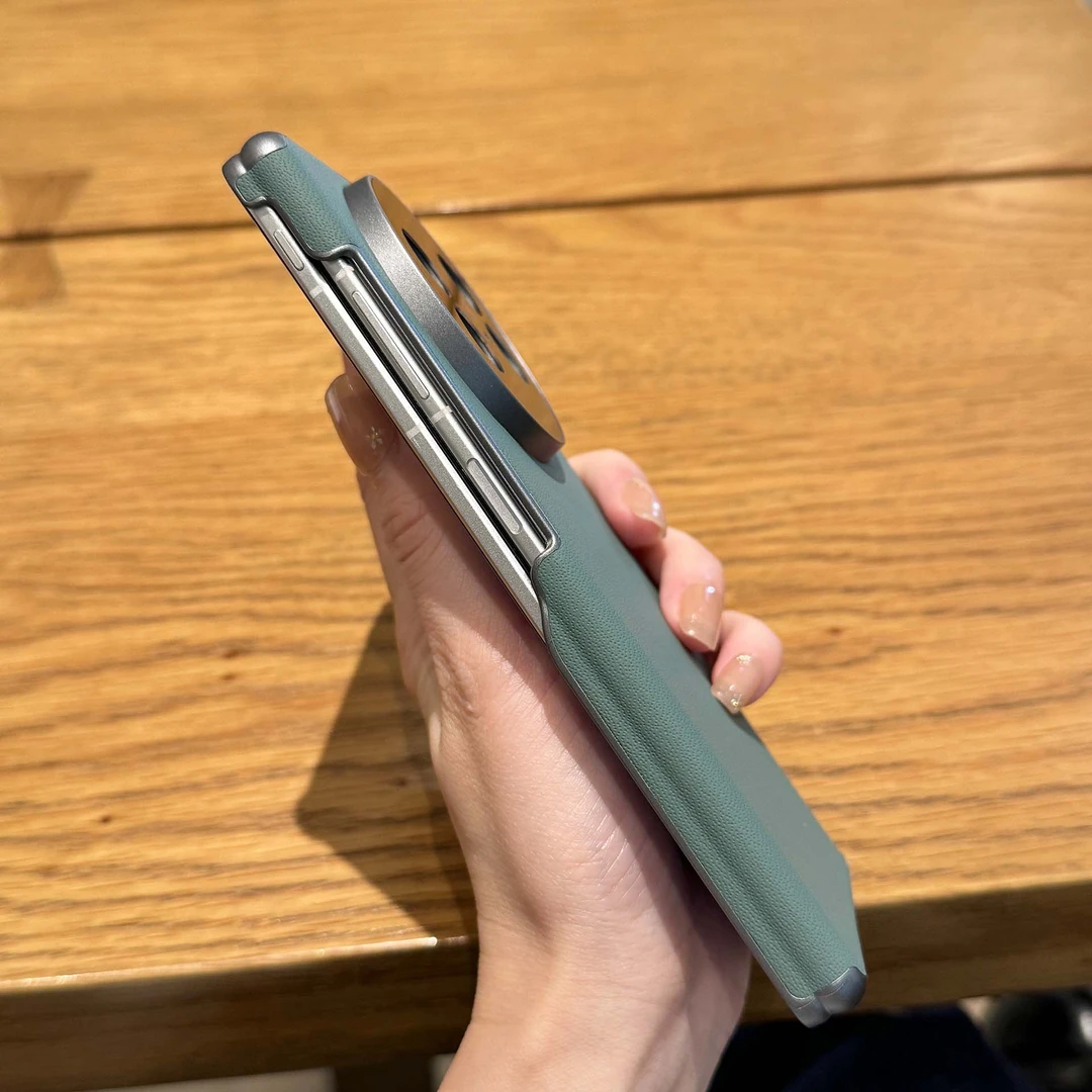 【双面中轴】适用vivoXFold5手机壳超薄防摔素皮中轴磁吸全包铰链