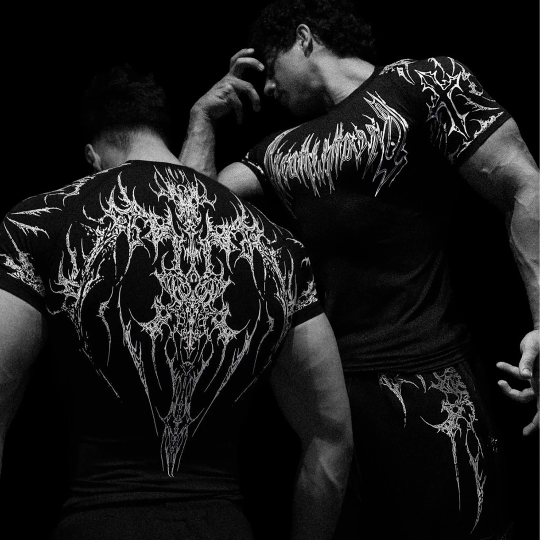 运动短袖男T恤健身衣速干弹力美式潮牌肌肉撸铁狗兄弟透气紧身衣