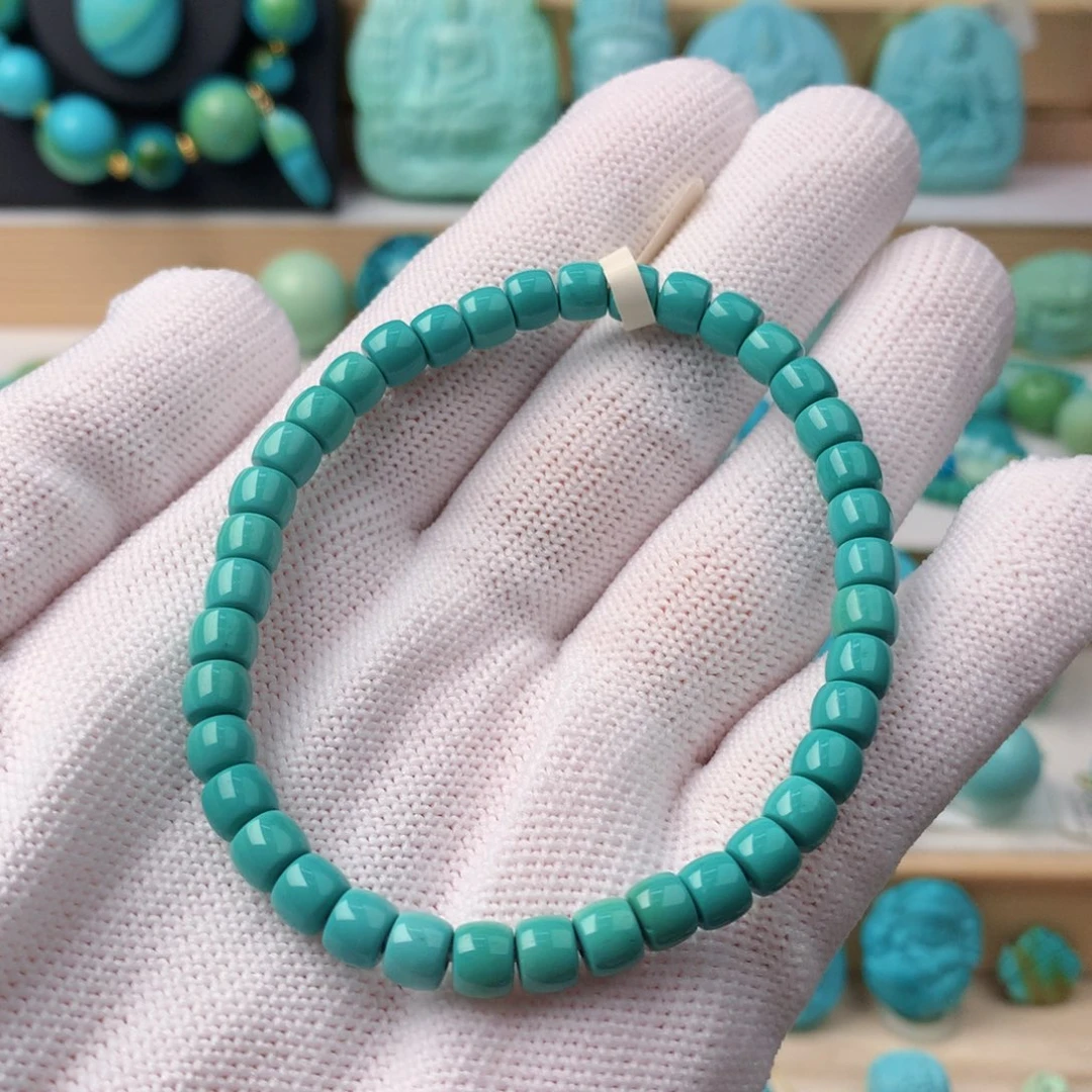 未镶嵌绿松石珠宝奇石卡5.5