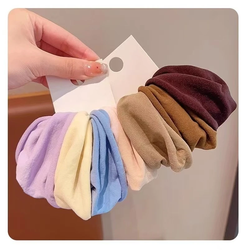 【对对碰】韩版新款高弹力面膜发圈无缝女扎头不伤发头饰高马尾发绳