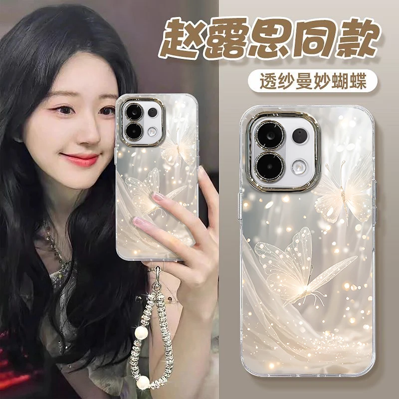 适用OPPOK12s新款手机壳网红创意K12Plus唯美梦幻蝴蝶精孔羽纱壳O