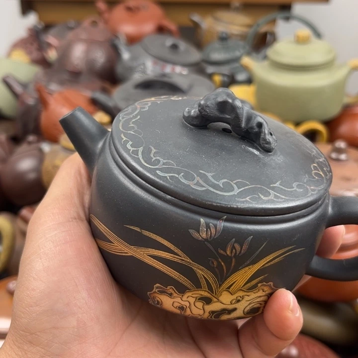 紫砂茶壶描银不清晰