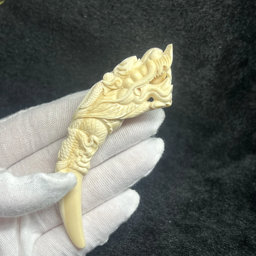 A0070盘龙牙尖猛犸牙工艺品