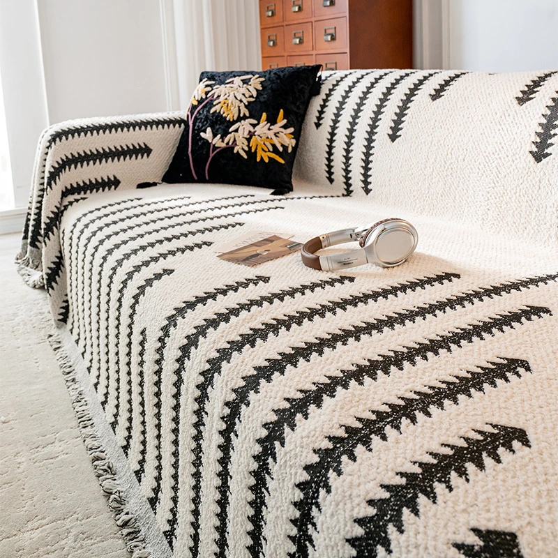 简亿秋冬毛绒沙发盖布巾防猫抓全包万能套罩坐垫沙发巾沙发毯盖布