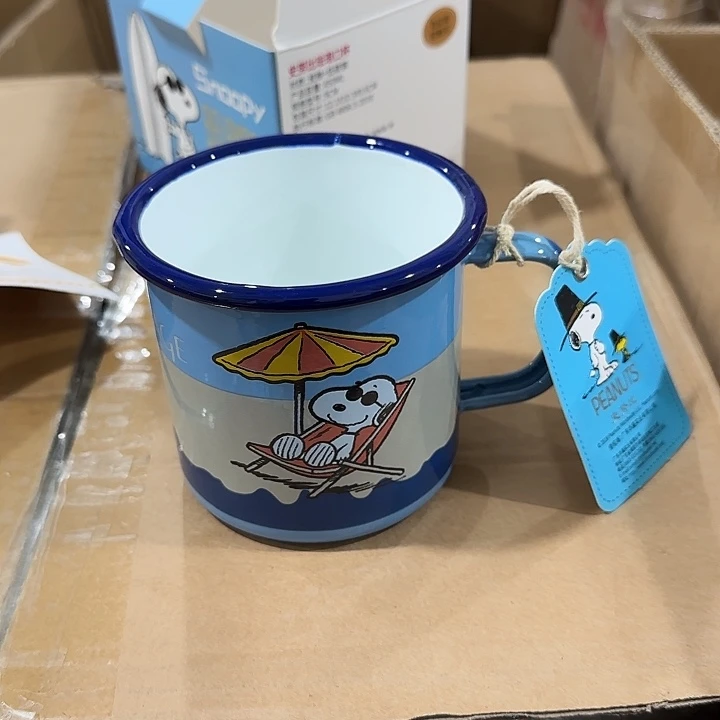 9公分特厚外贸史努比005-1搪瓷口杯
