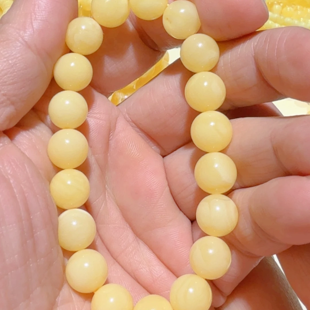 蜜蜡手串未镶嵌琥珀蜜蜡手串10mm+