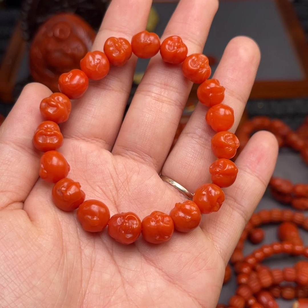 南红玛瑙配饰卡10尺寸未镶嵌金*