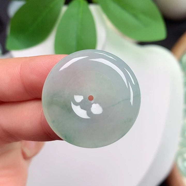 颈饰未镶嵌翡翠平安扣 27.4x6.1mm