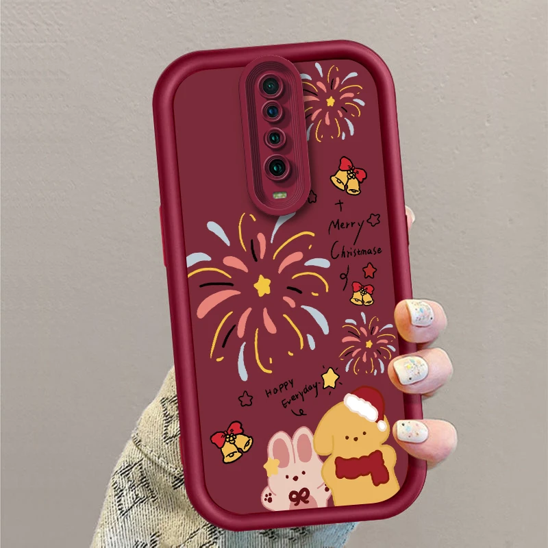 壳玛仕烟花小狗适用红米K30PRO手机壳卡通K30软壳k20pro全包k20新