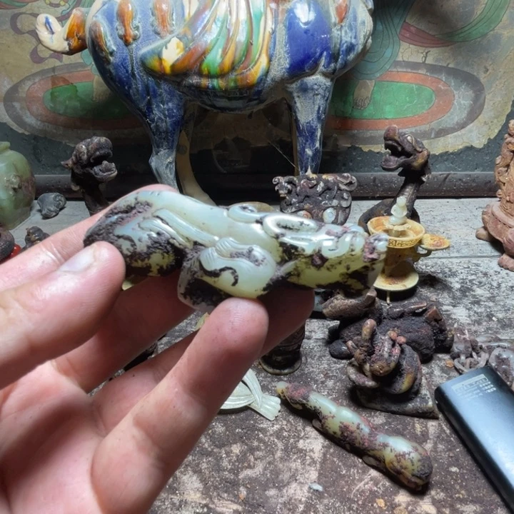 古***风和田玉（糖玉）未镶嵌颈饰