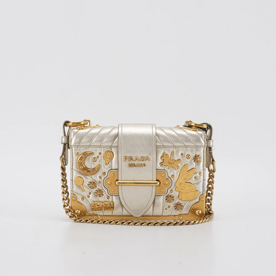 95新 Prada/普拉达 【总仓】cahier 羊皮 盒子包/BGD401540003