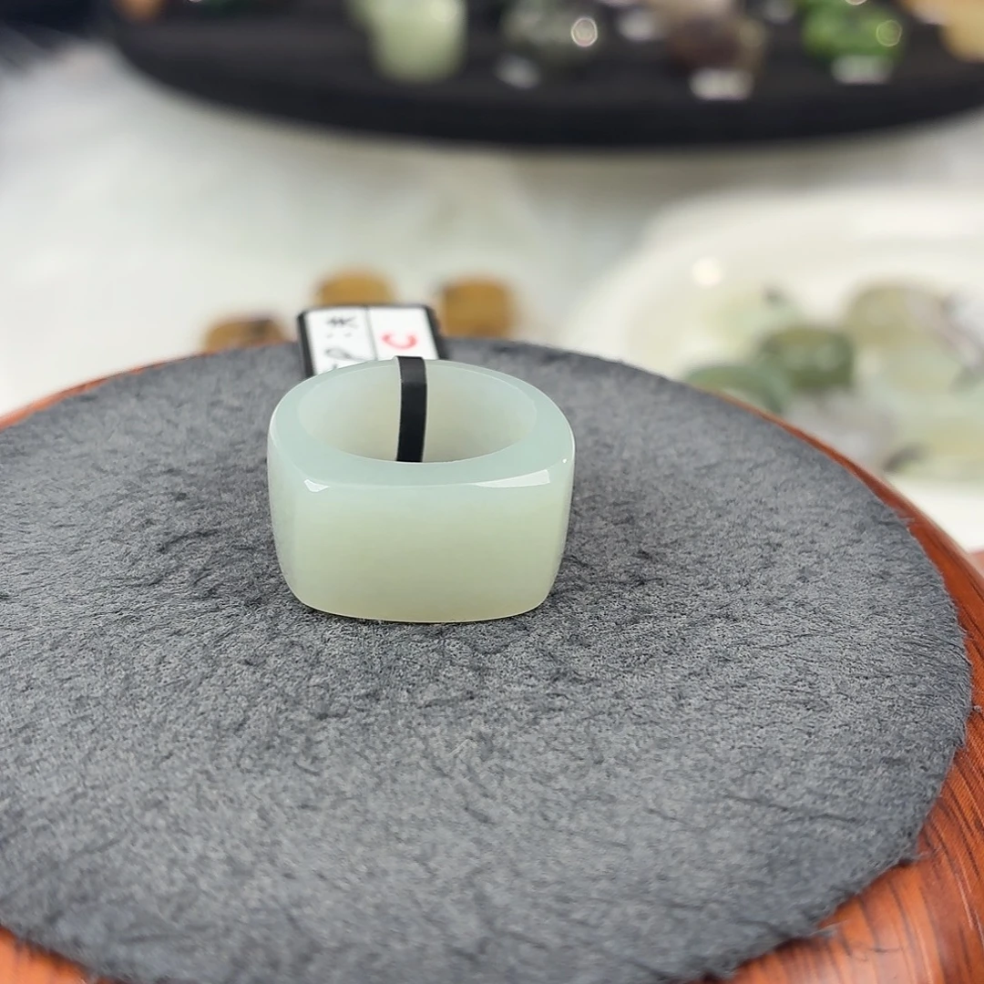 和田玉未镶嵌戒指b74白马鞍16.5不退换