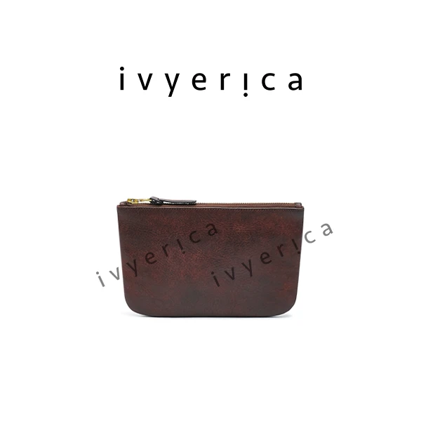 重磅意大利认证进口植鞣拉丝牛皮经典手拿钱包旅行护照证件包