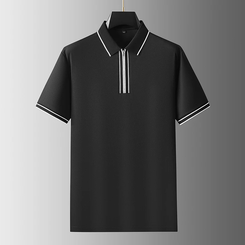 阿迪2025时尚休闲舒适抗皱加肥加大挺阔有型绅士甄选短袖T恤