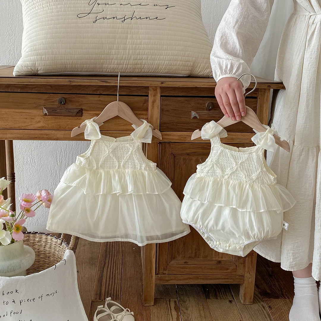 婴儿衣服夏装包屁裙女宝宝百天一周岁蕾丝公主裙子夏季薄款连体衣