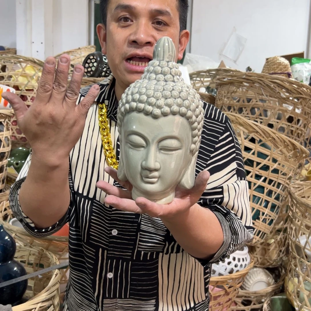 摆件102 号高中低温陶瓷瓶（部分微瑕）