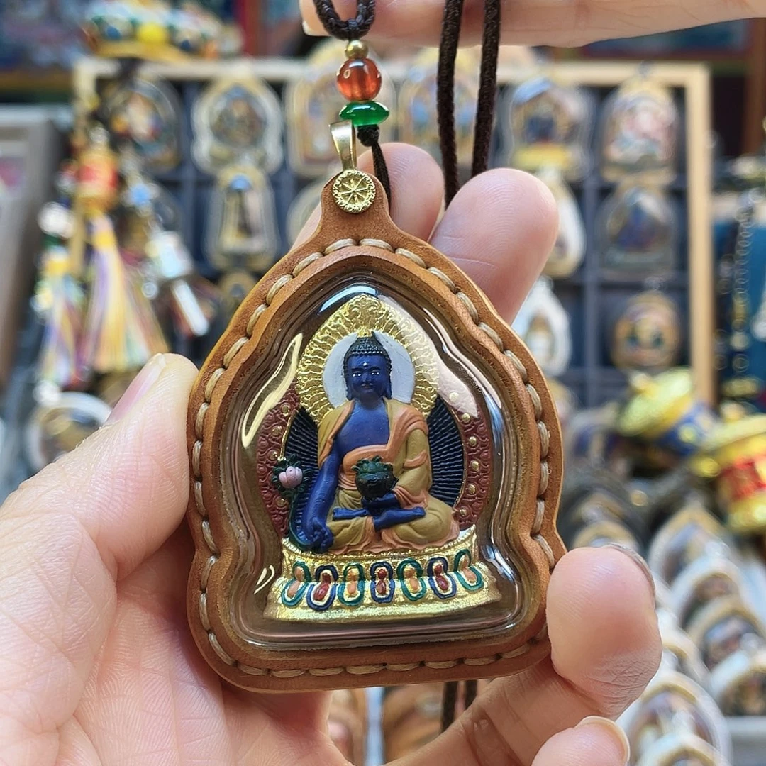 泥塑药师佛 泥塑擦擦 皮