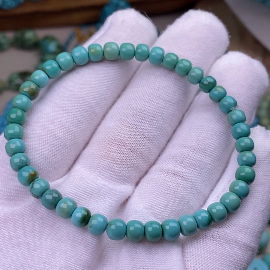 未镶嵌绿松石珠宝奇石5.2mm