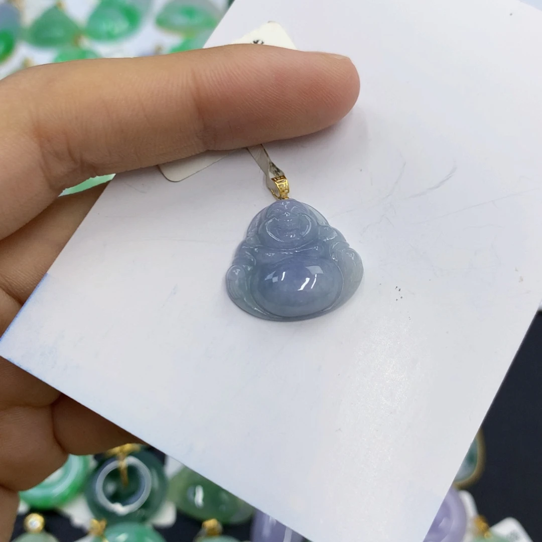 翡翠18K金镶嵌颈饰翡翠