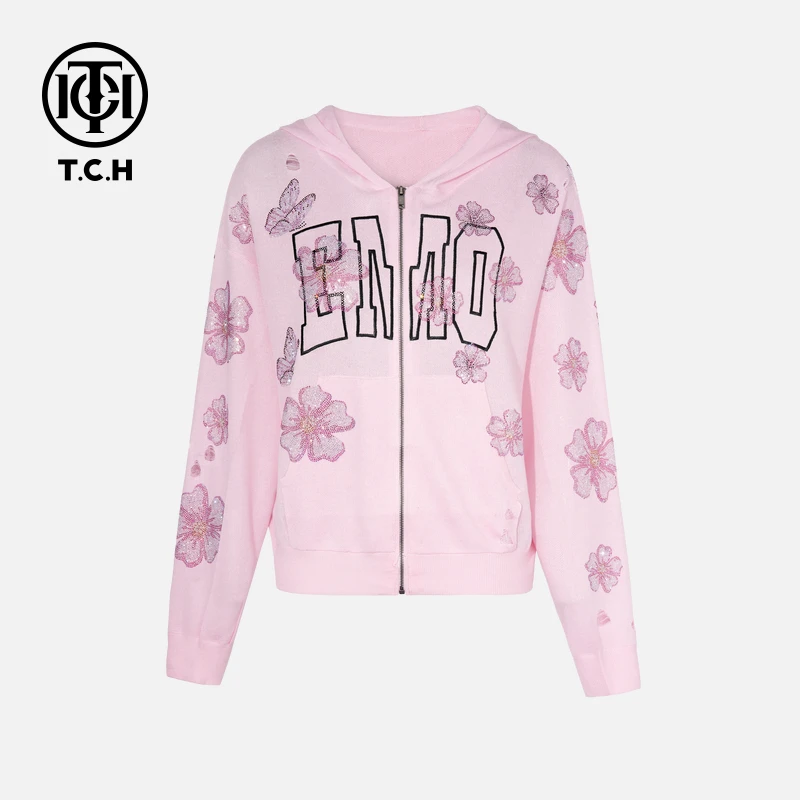 TCH私服烫钻工艺新时尚淑女百搭新潮流外套女T75C17E5001轻奢tch